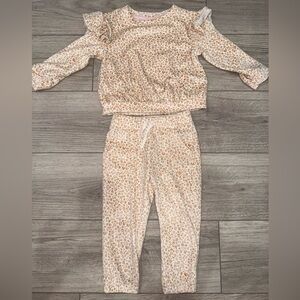 CAT & JACK girls leopard print velvet jogger set